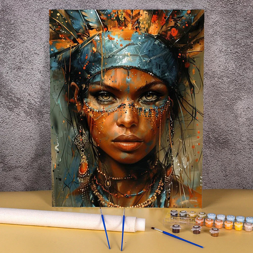 Spiritual Warrior - Paint by Numbers