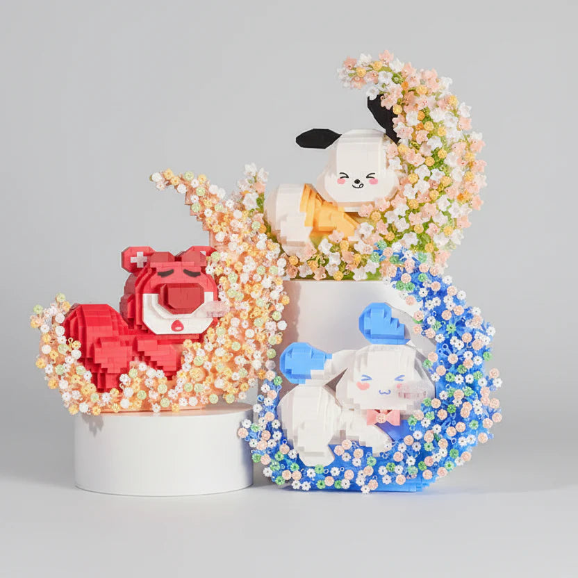 Animals on Flowers | Building Blocks