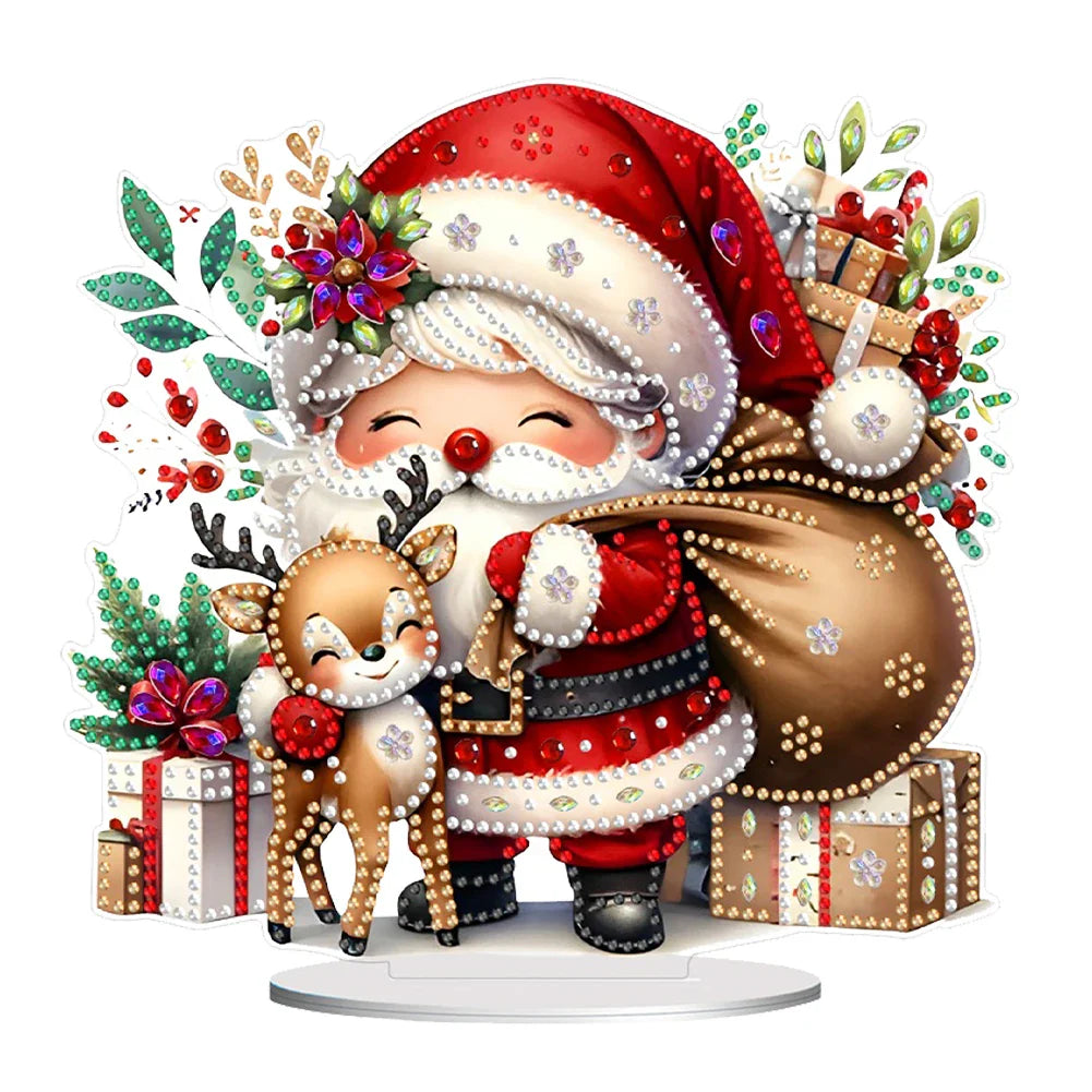 5D Santa Claus with Reindeer | Diamond Painting