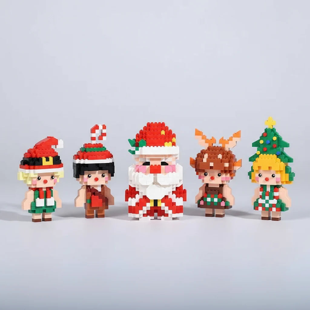 Santa Claus with little angels | Building Blocks