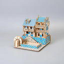 Blue House | Wooden Construction Kit