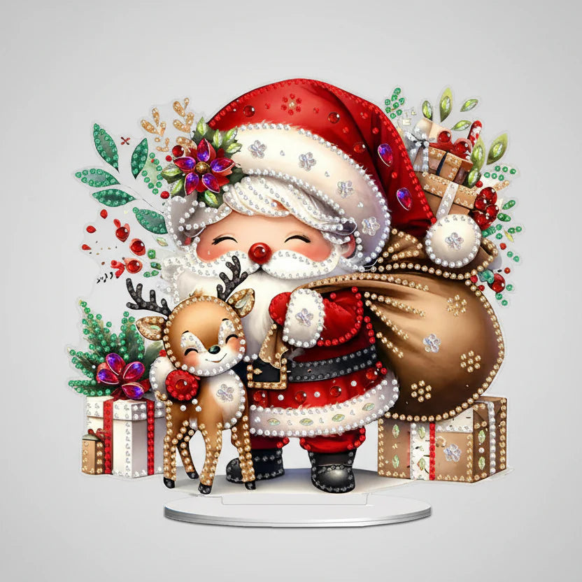 5D Santa Claus with Reindeer | Diamond Painting