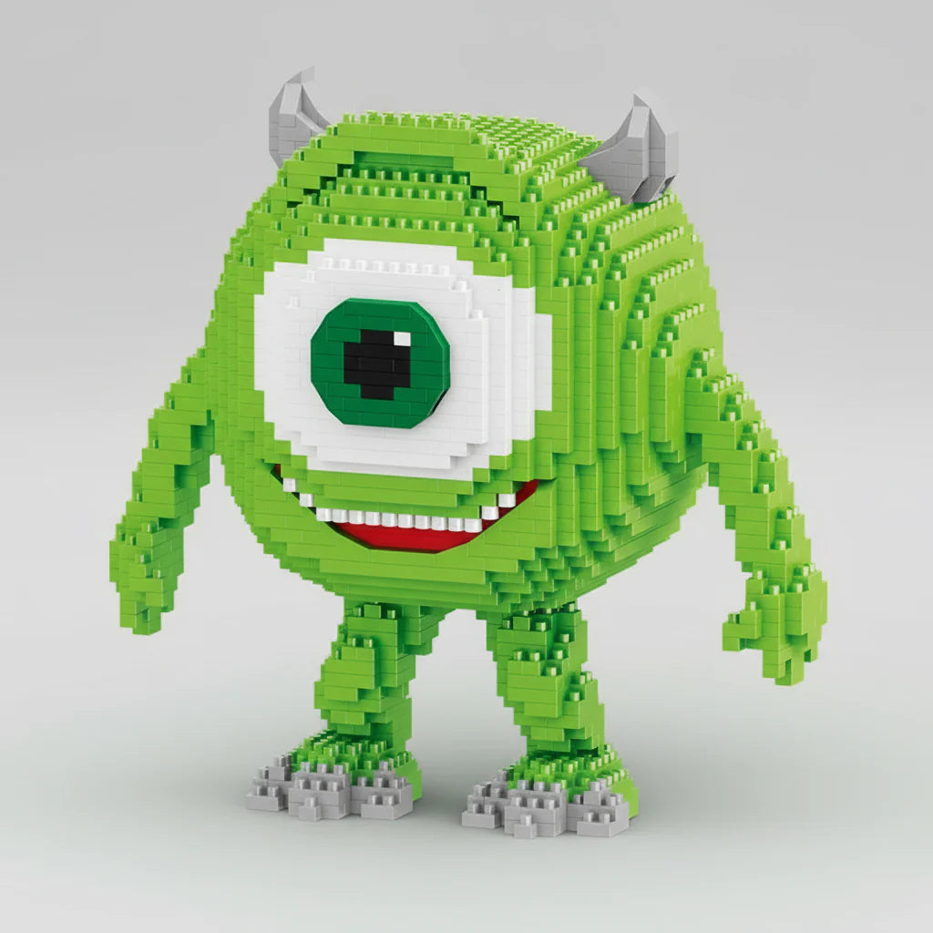 Green Monster with One Eye | Building Blocks