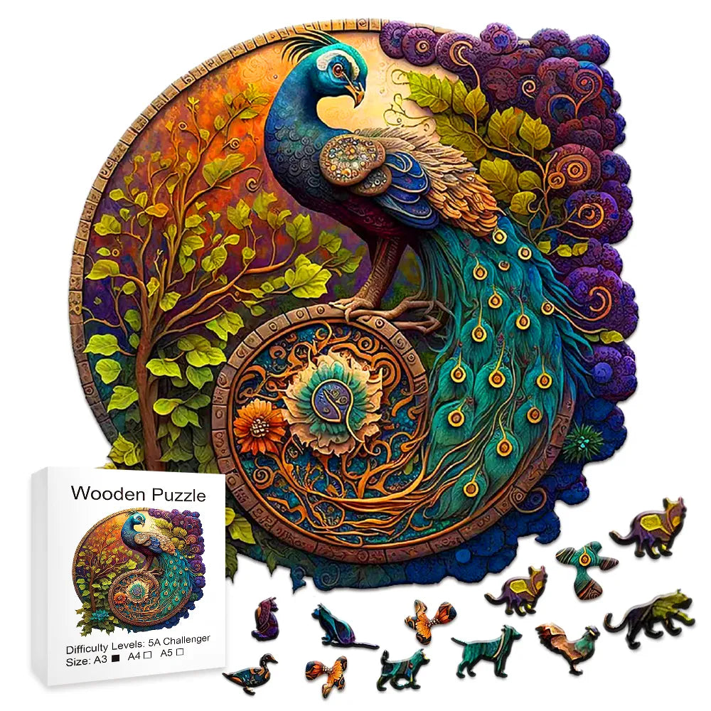 Beautiful Peacock  | Wooden Puzzle
