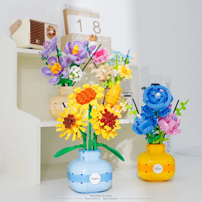 Violets in a vase