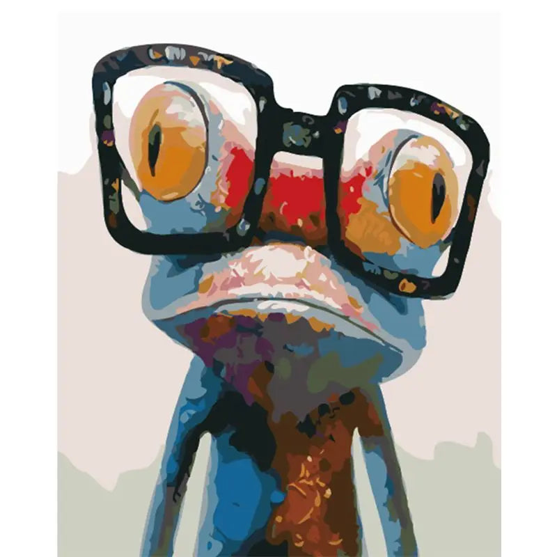 Crazy Frog with Glasses | Paint by Numbers