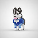 Husky in Blue Suit | Building Blocks