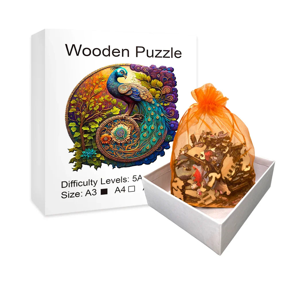 Beautiful Peacock  | Wooden Puzzle