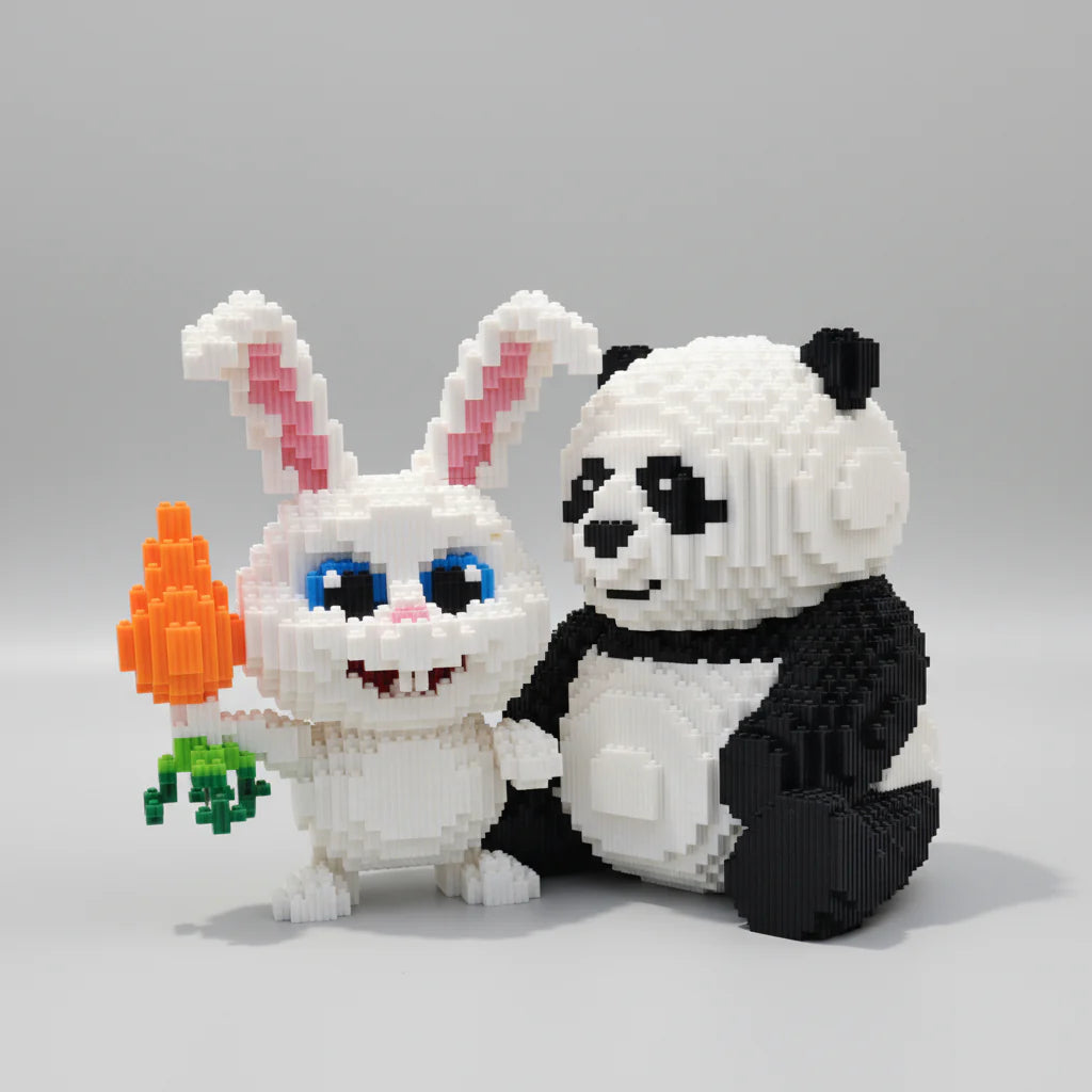 Rabbit with carrot | Building bricks