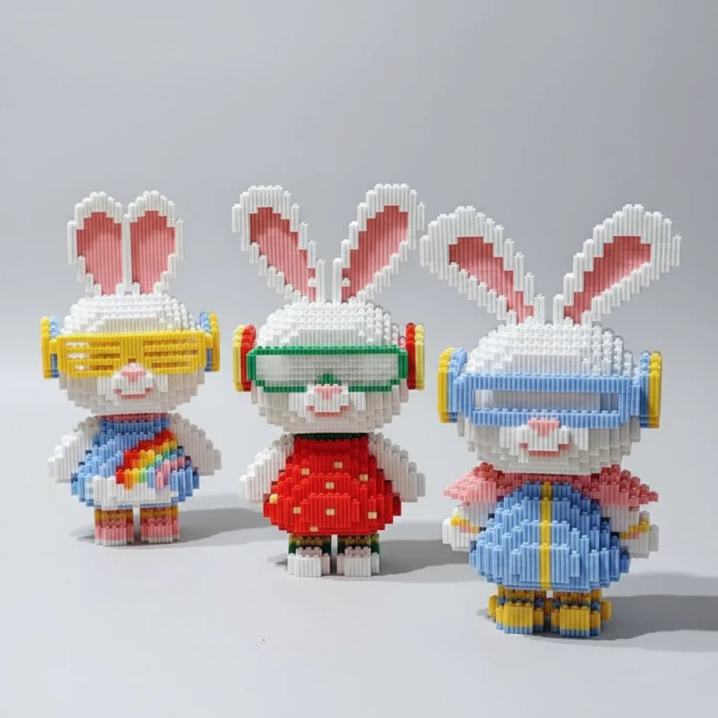 Funny rabbits | Building bricks