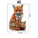 Fox with little foxes | Wooden Puzzle