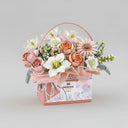 Pink rose basket