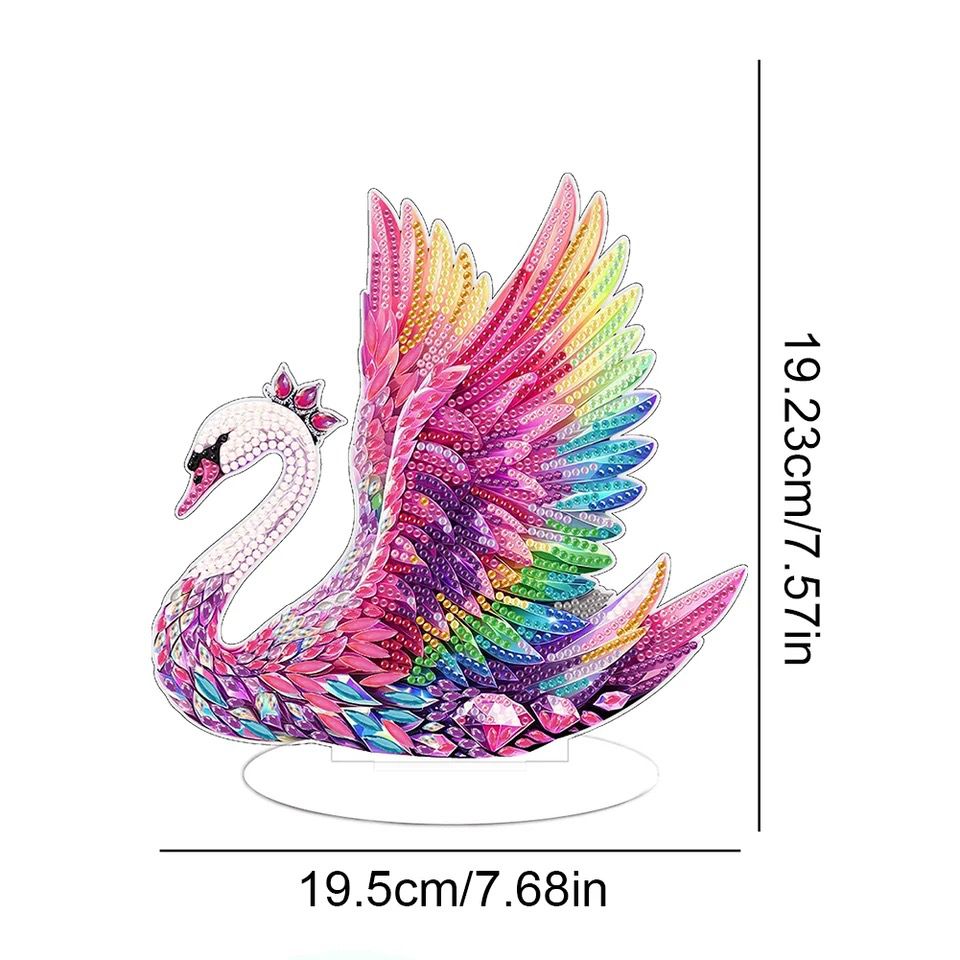 5D Colored swan | Diamond painting