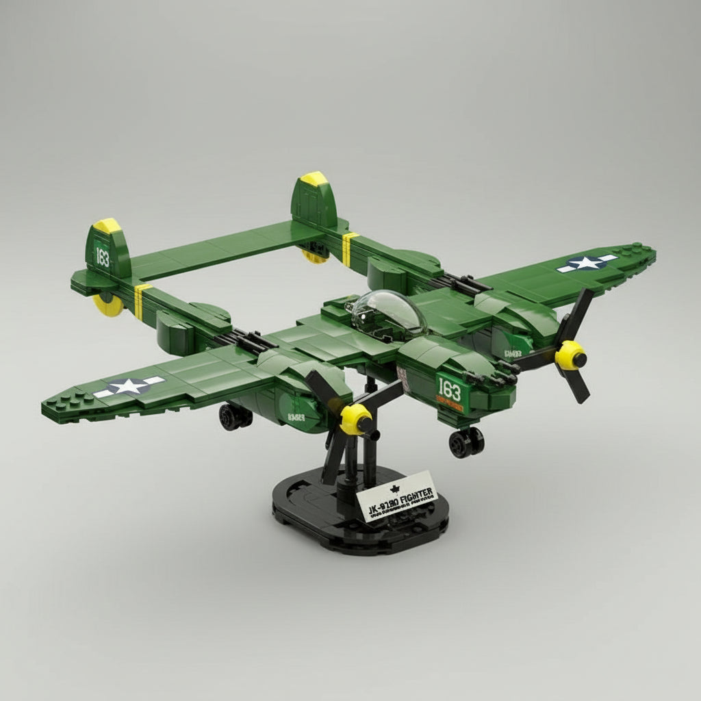 Green fighter jet | Building blocks
