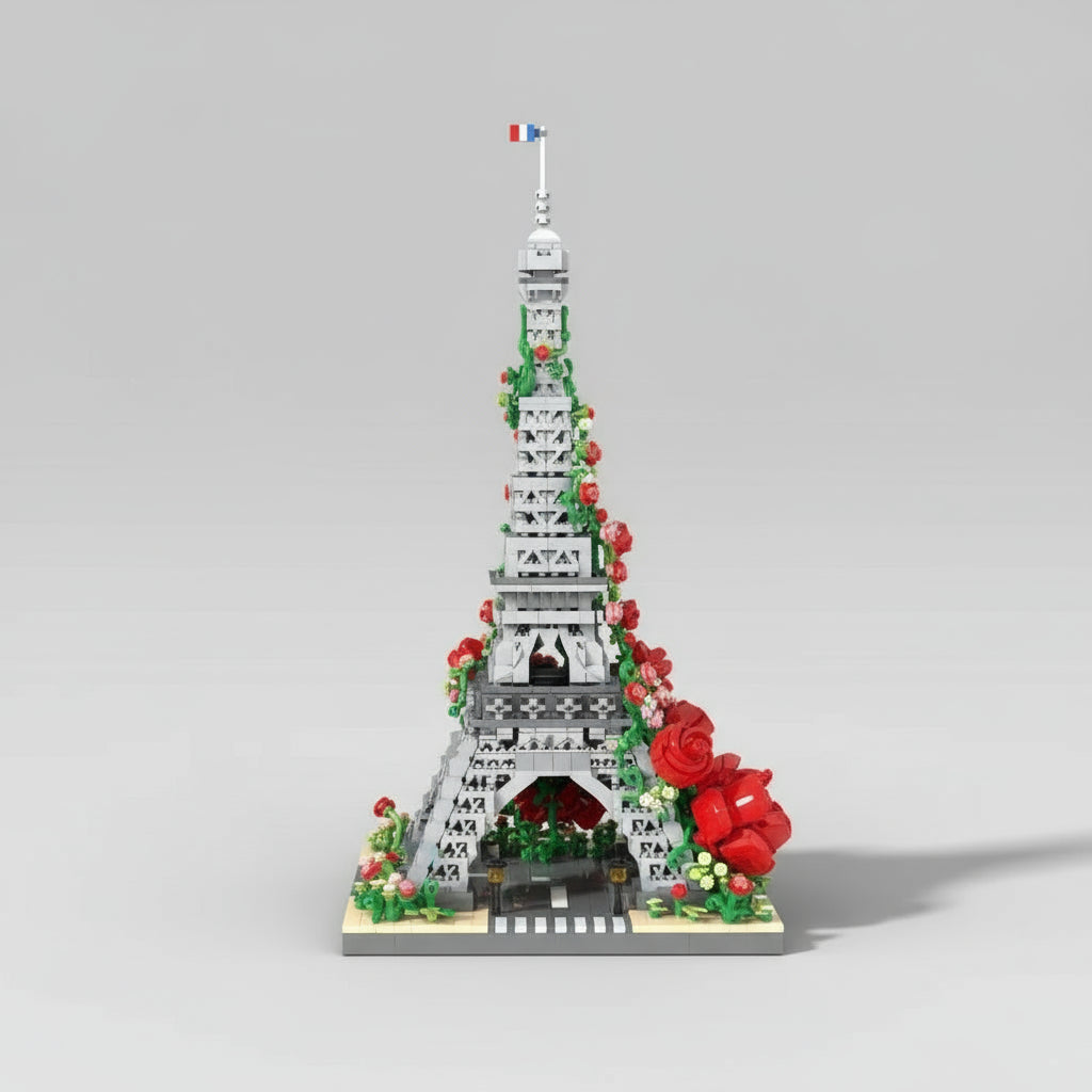 Eiffel Tower with roses | Building blocks