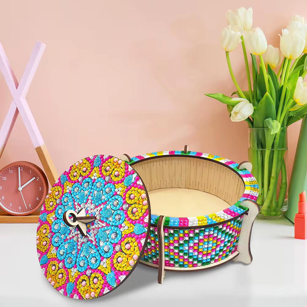 Mandala wooden box | Diamond painting
