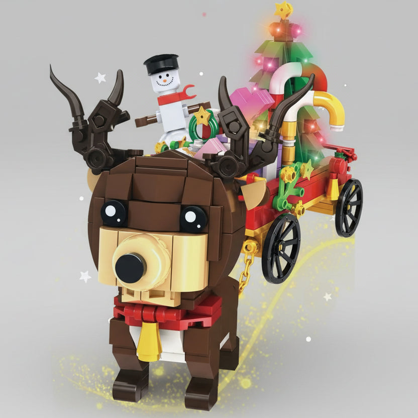 Reindeer with cart | Building Blocks