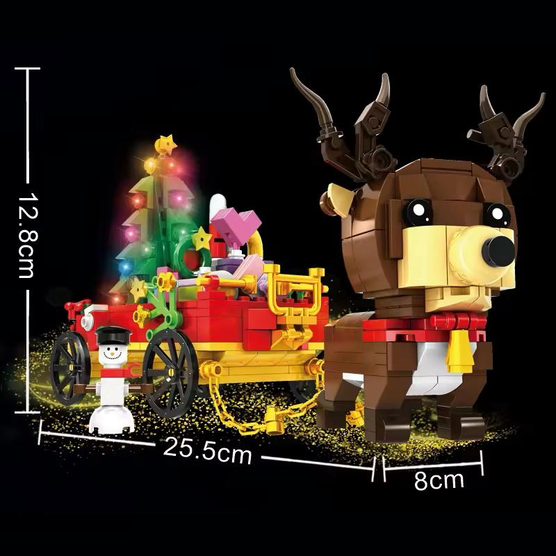Reindeer with cart | Building Blocks