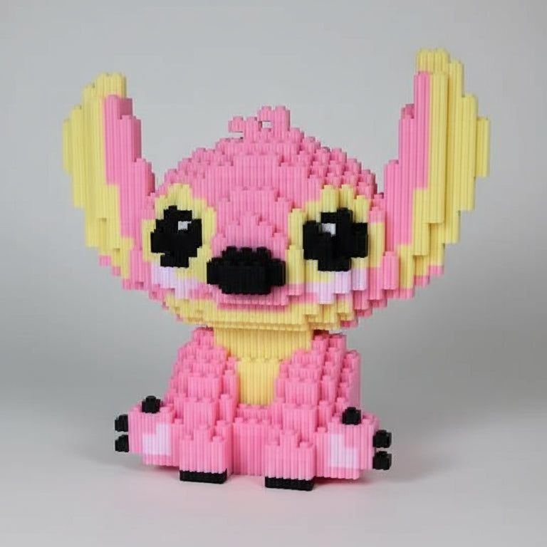 Shy pink creature | Building blocks