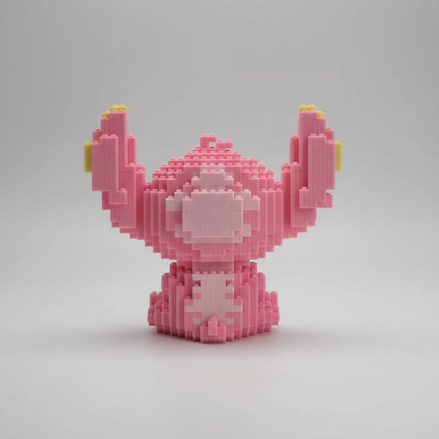 Shy pink creature | Building blocks