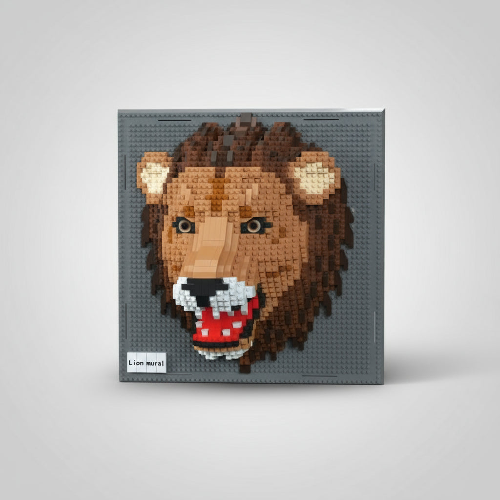 Lion on Building Plate | Building Blocks