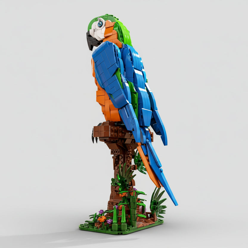 Parrot on a branch | Building blocks