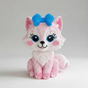 MEGA pink fox with bow | Building blocks