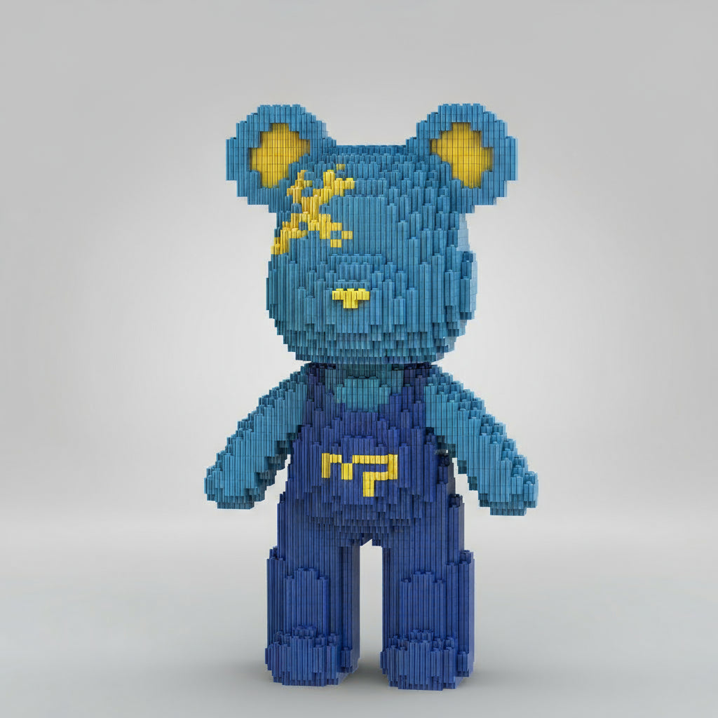 Bear with blue overalls | Building blocks