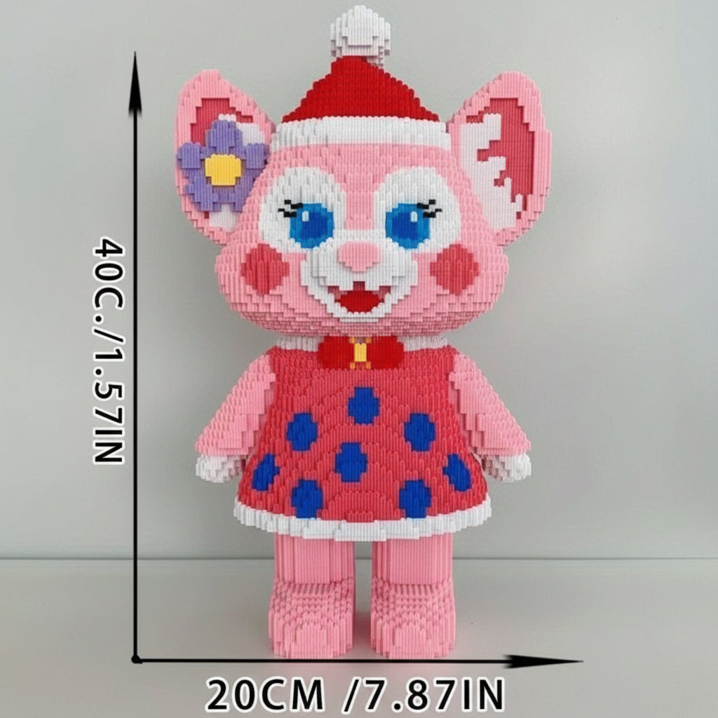 Fox with polka-dot dress | Building bricks