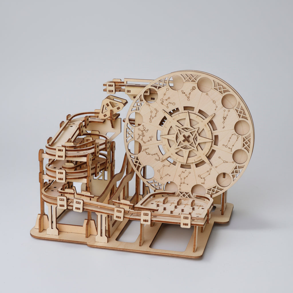 Mechanical Marble Run | Wooden Construction Kit