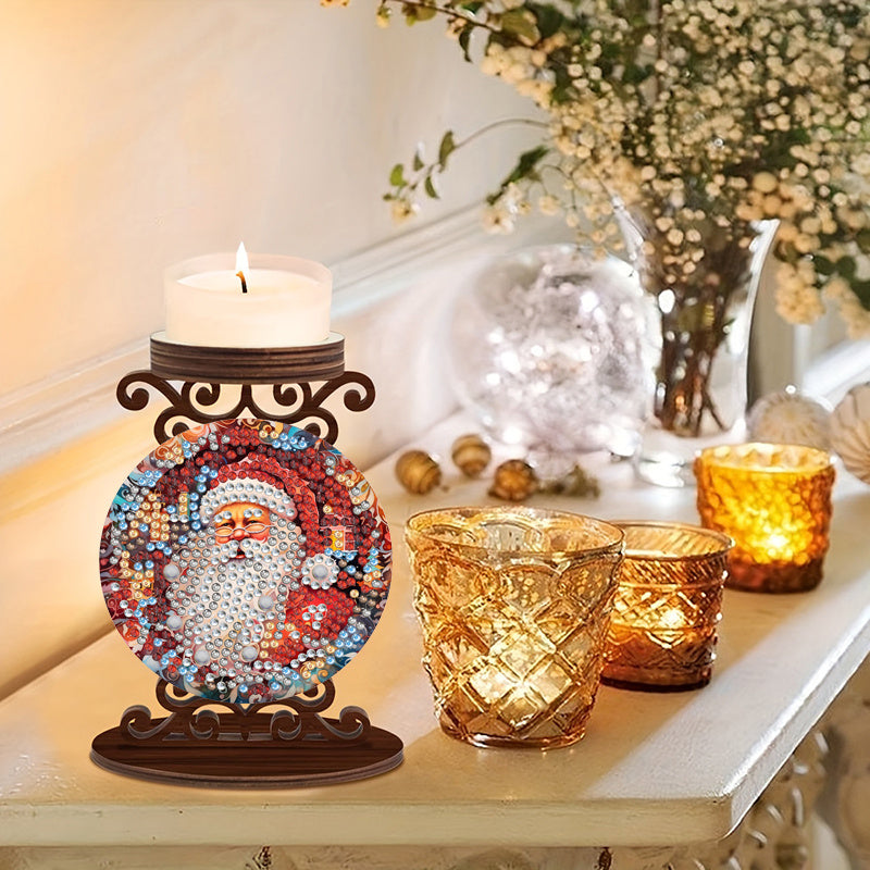 Santa Claus | candle holder | Diamond painting