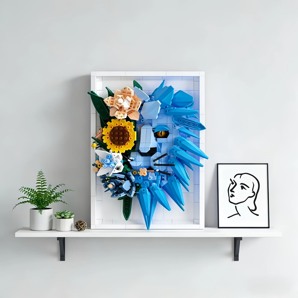 3D Lion Painting | Building blocks