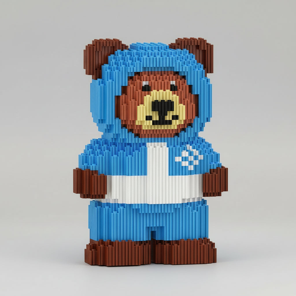 Bear in Ski Suit | Building Blocks