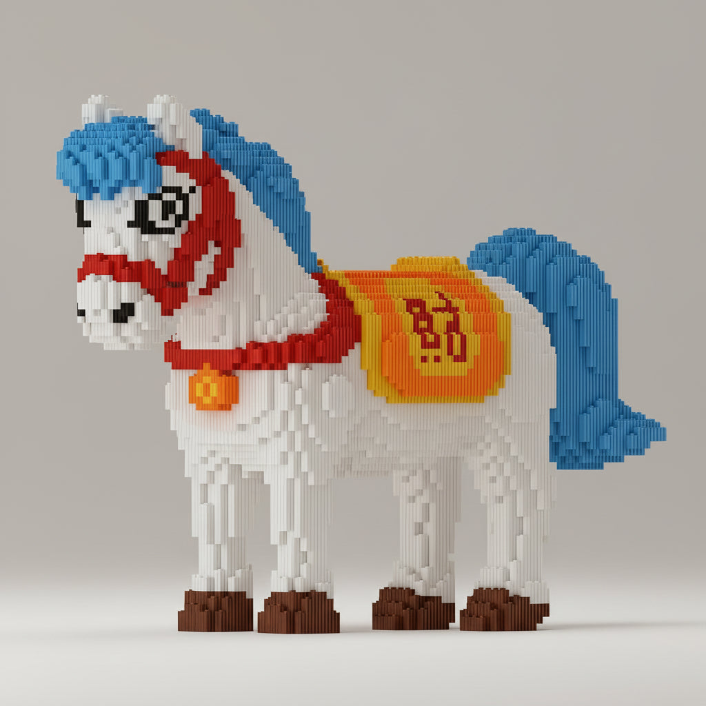 MEGA white horse | Building blocks
