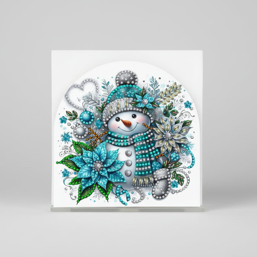 Snowman | Napkin holder | Diamond painting