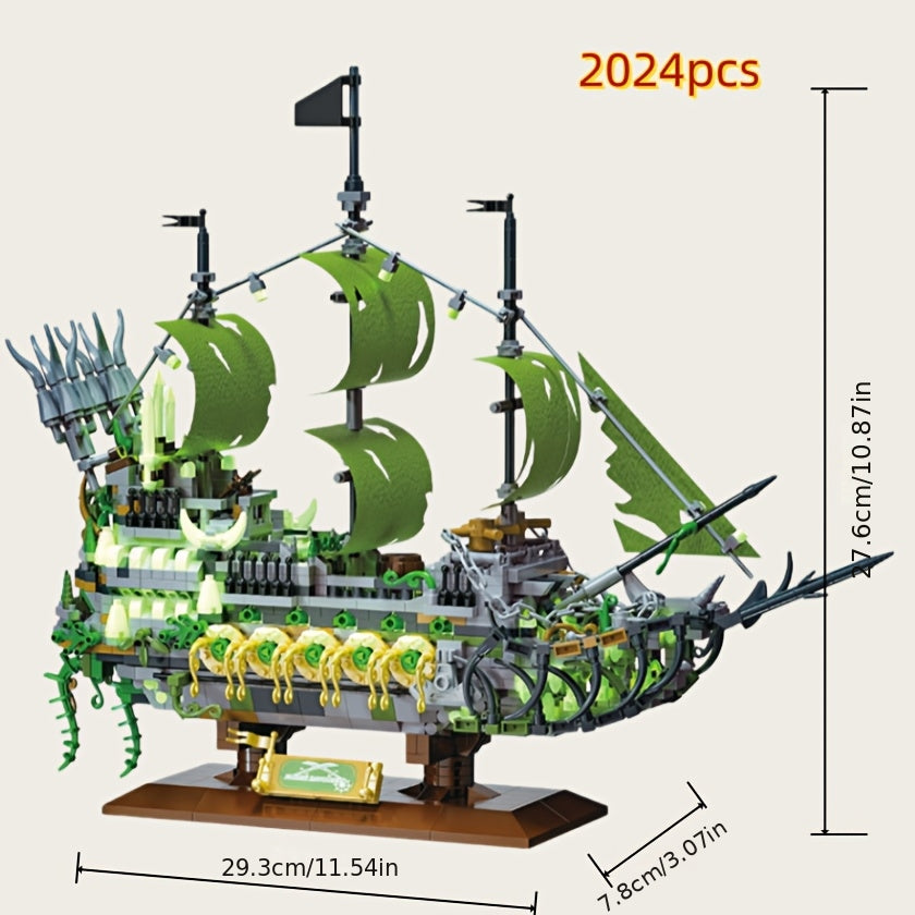 Green pirate ship | Building Blocks