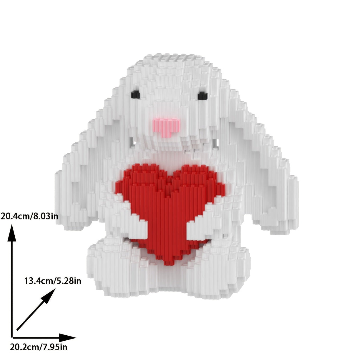 Cute Rabbit with Heart | Building Blocks