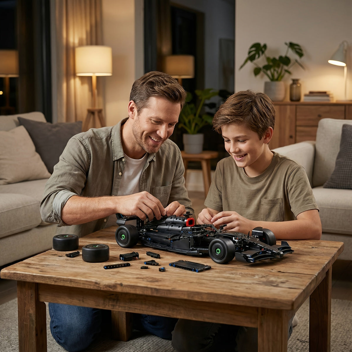Mega black race car | Building blocks