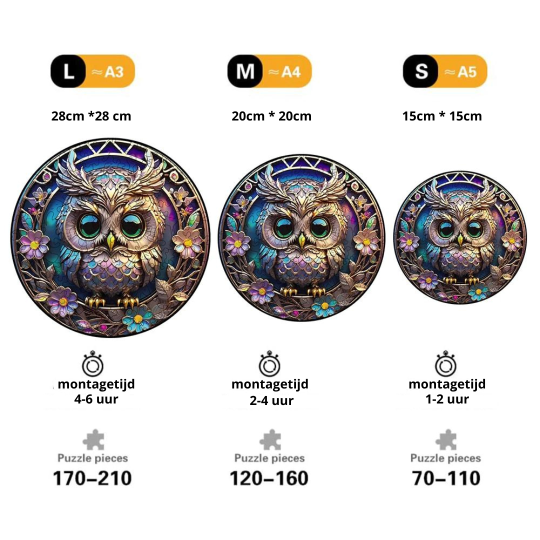 Funny Owl  | Wooden Puzzle