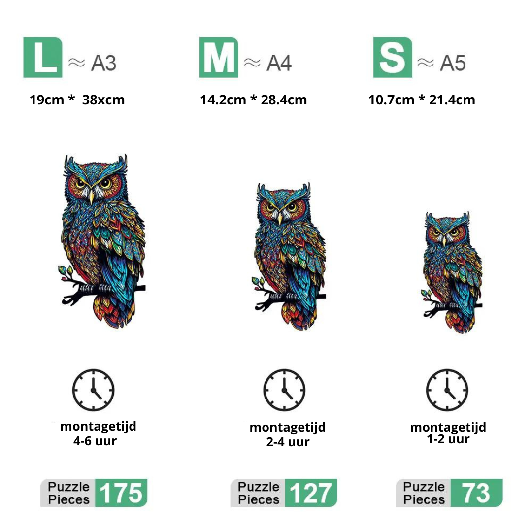 Beautiful Owl  | Wooden Puzzle