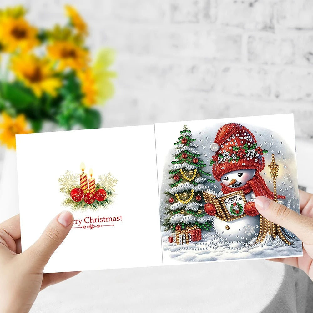 Reindeer & Snow Fun Christmas Cards | 6 Pieces | Diamond Painting