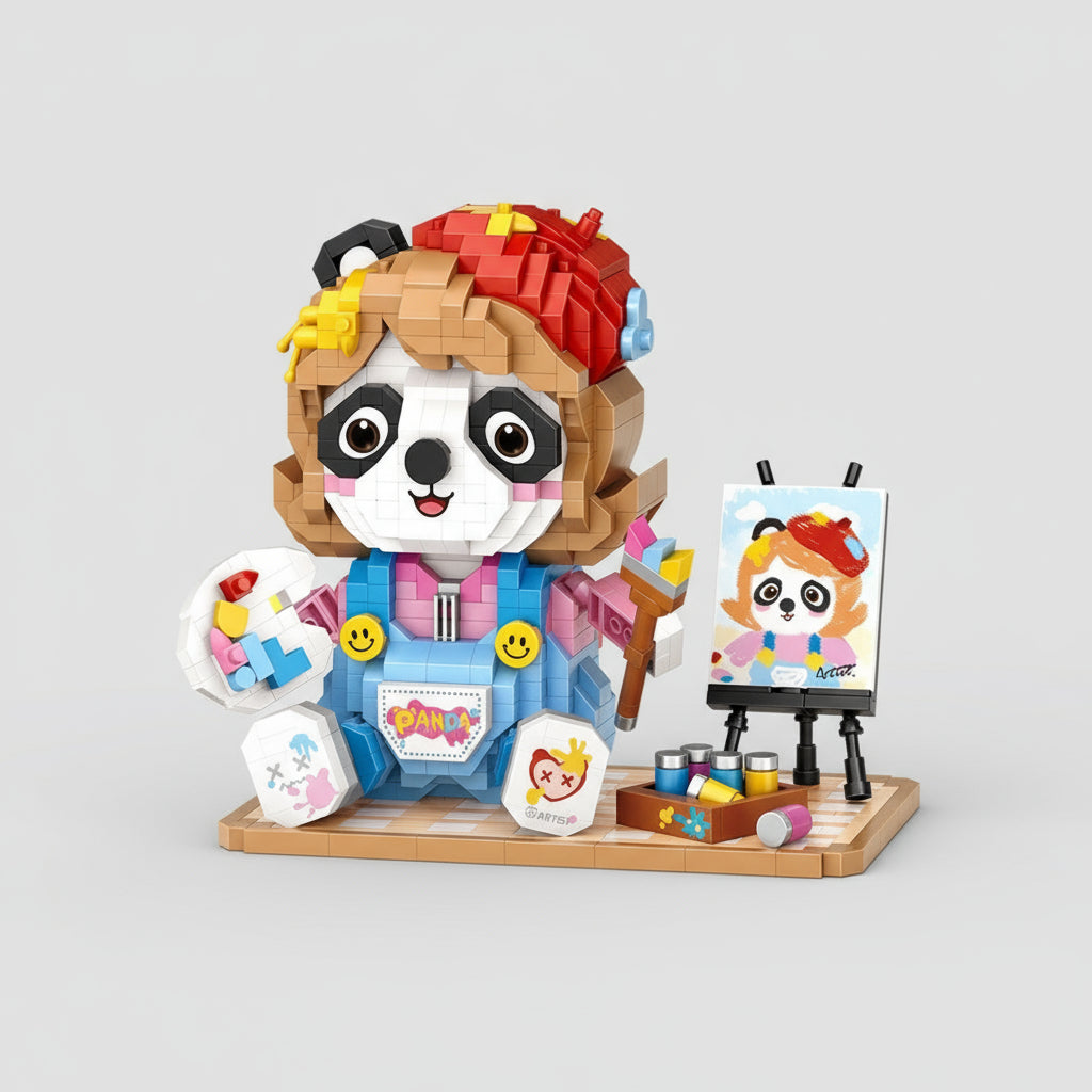 Schilder Panda Bouwblokjes