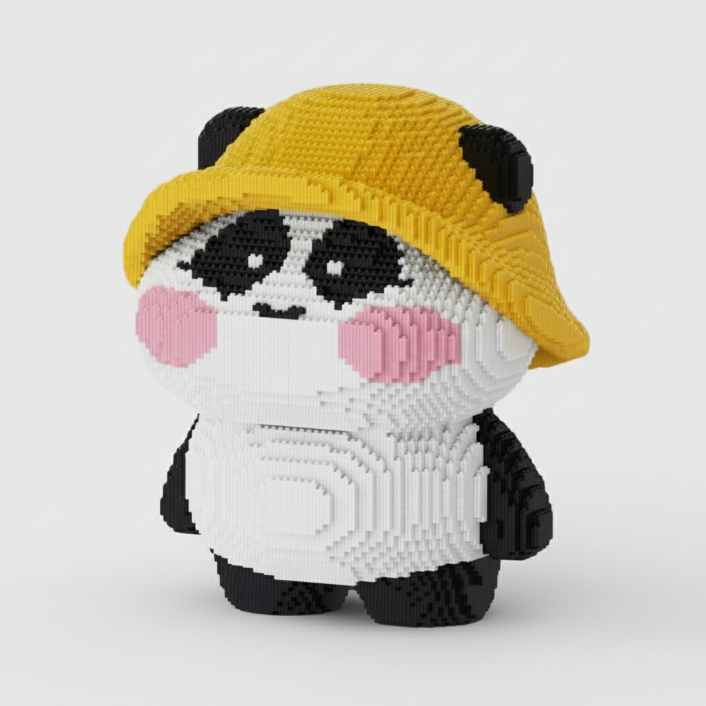 Mega Panda with Hat | Building Blocks