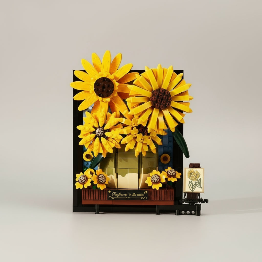 Zonnebloemen Fotolijst Bouwblokjes